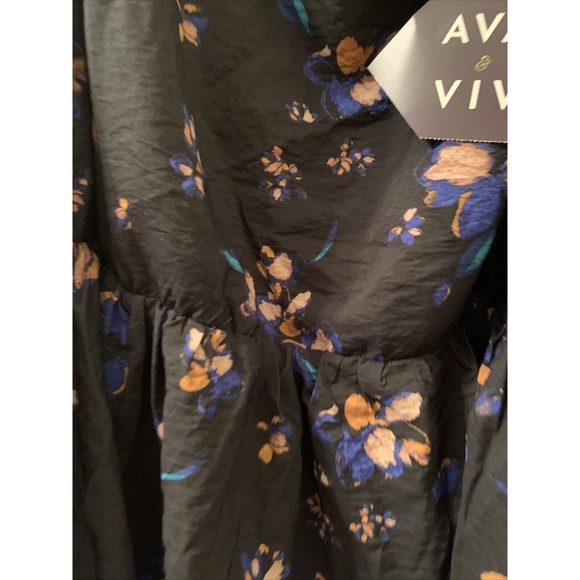 Ava & Viv Women's Plus Size 4X Floral Print Long Sleeve Blouse Top - Picture 5 of 9